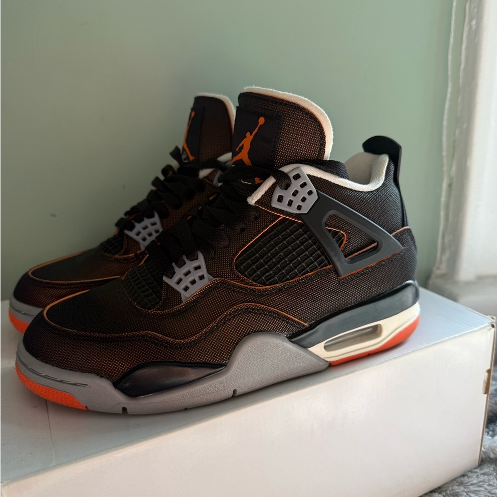Jordan Woman Black and Orange Sneakers - Picture 2 of 5